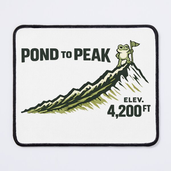 Item preview, Pond To Peak Funny Frog Hiking Meme designed and sold by Moss & Mellow.