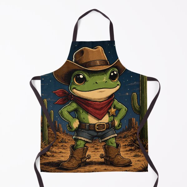 Item preview, Cute Cowboy Frog Under the Moon . Funny Western Desert Amphibian  designed and sold by aminz4.