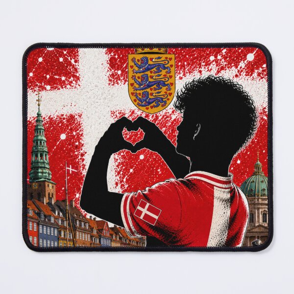 Item preview, Denmark Pride Heart Hands Art designed and sold by BagFactoryUK.