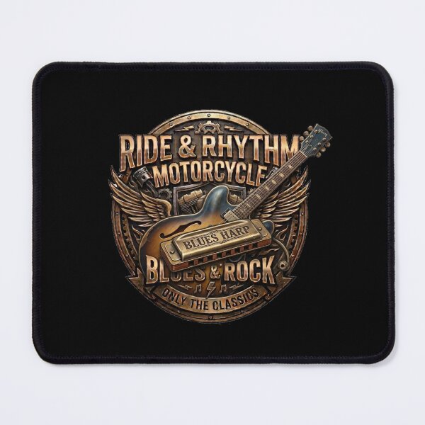 Item preview, Blues Rock Motorcycle bagde designed and sold by TomVtX.