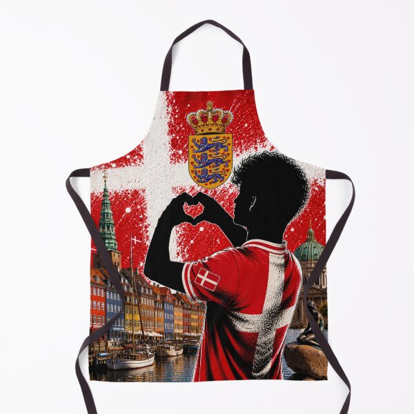 Item preview, Denmark Pride Heart Hands Art designed and sold by BagFactoryUK.