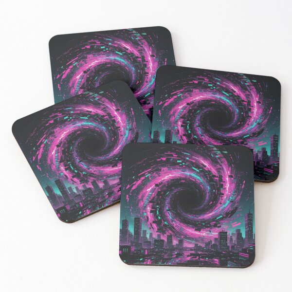 Item preview, Cyberpunk Neon Vortex Over City designed and sold by Pioneer Spirit Market.