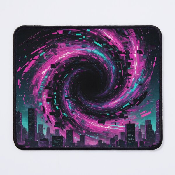 Item preview, Cyberpunk Neon Vortex Over City designed and sold by Pioneer Spirit Market.