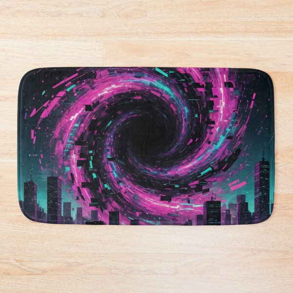Item preview, Cyberpunk Neon Vortex Over City designed and sold by Pioneer Spirit Market.