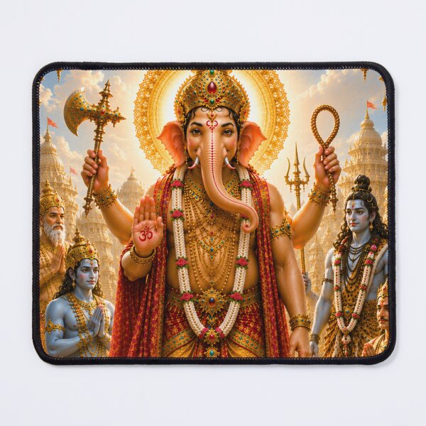 Item preview, ord Ganesha Defeats Gajamukhasura Series – The Remover of Obstacles Rises- Lord Ganesha Accepts the Divine Challenge designed and sold by Homyar.