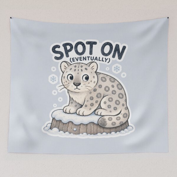 Item preview, Spot On Eventually Snow Leopard designed and sold by ChirpInc.