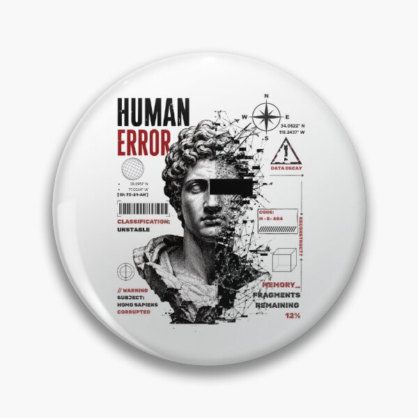 Item preview, Human Error Cyberpunk T-Shirt - Vaporwave Glitch Art Greek Statue Bust Tee - Brutalist Techwear Apparel, Edgy Hacker Graphic Shirt, Anime Alt Clothing, Data Decay Streetwear designed and sold by justyna-s28.