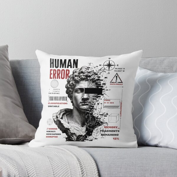 Item preview, Human Error Cyberpunk T-Shirt - Vaporwave Glitch Art Greek Statue Bust Tee - Brutalist Techwear Apparel, Edgy Hacker Graphic Shirt, Anime Alt Clothing, Data Decay Streetwear designed and sold by justyna-s28.