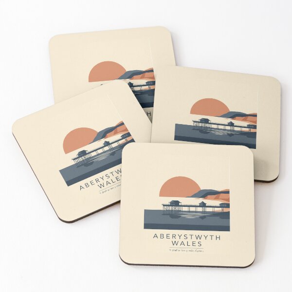 Item preview, Vintage Aberystwyth Wales Minimalist Travel Poster designed and sold by DuckOddity.