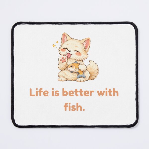 Item preview, Life Is Better With Fish – Cute Kawaii Cat Lover Funny Pet Design designed and sold by Keep-Healing.