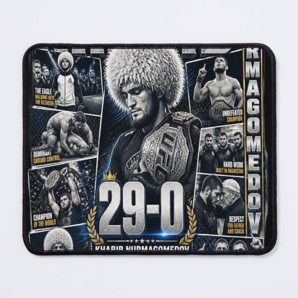 Item preview, Khabib Nurmagomedov 29-0 Undefeated UFC Champion Sports Art T-Shirt designed and sold by weeomano.