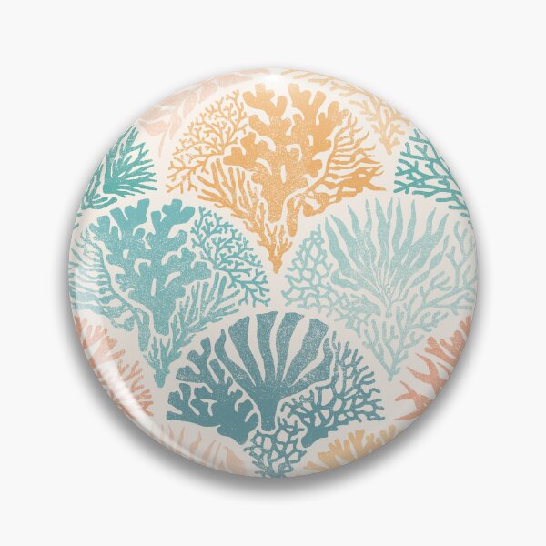 Item preview, Bohemian Coastal Coral Block Print Deco  designed and sold by Perrin Le Feuvre.