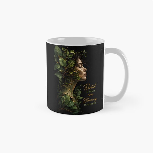 Item preview, Rooted In Peace Blooming In Silence - Gold Kintsugi Botanical Portrait designed and sold by IXM_CREATION.