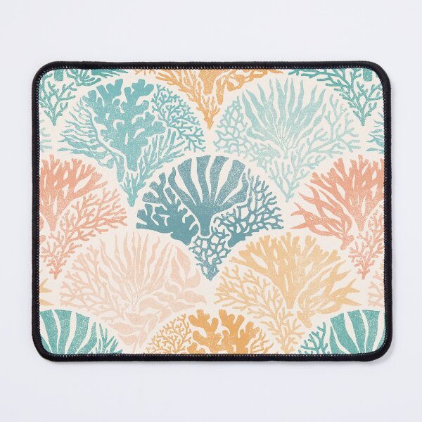 Item preview, Bohemian Coastal Coral Block Print Deco  designed and sold by Perrin Le Feuvre.