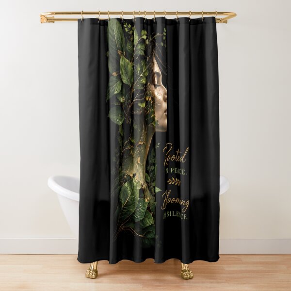 Item preview, Rooted In Peace Blooming In Silence - Gold Kintsugi Botanical Portrait designed and sold by IXM_CREATION.