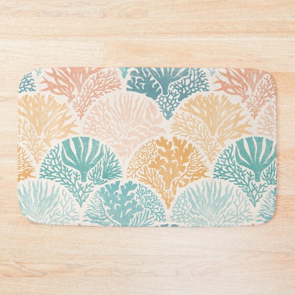 Item preview, Bohemian Coastal Coral Block Print Deco  designed and sold by Perrin Le Feuvre.