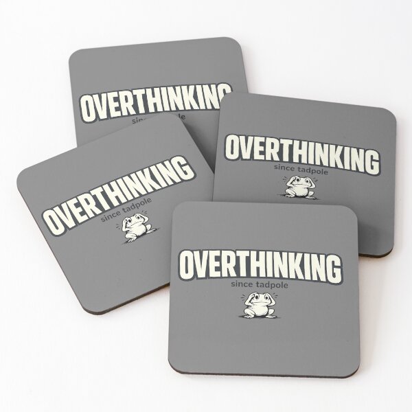 Item preview, Overthinking Since Tadpole Funny Anxious Frog Meme designed and sold by Moss & Mellow.