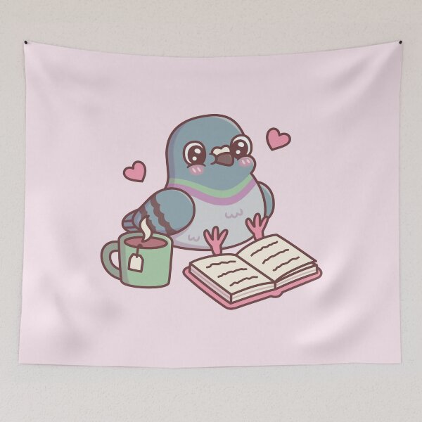 Item preview, Cute Seated Pigeon Loves Reading designed and sold by rustydoodle.