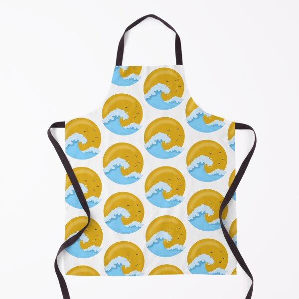 Item preview, Retro Ocean Wave and Golden Sun Minimalist Art designed and sold by muhammadkhafidh.