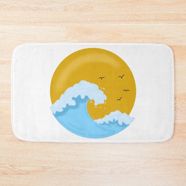Item preview, Retro Ocean Wave and Golden Sun Minimalist Art designed and sold by muhammadkhafidh.