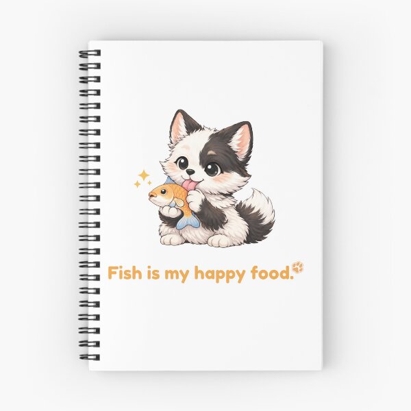 Item preview, Fish Is My Happy Food – Cute Kawaii Cat Lover Funny Fish Design designed and sold by Keep-Healing.