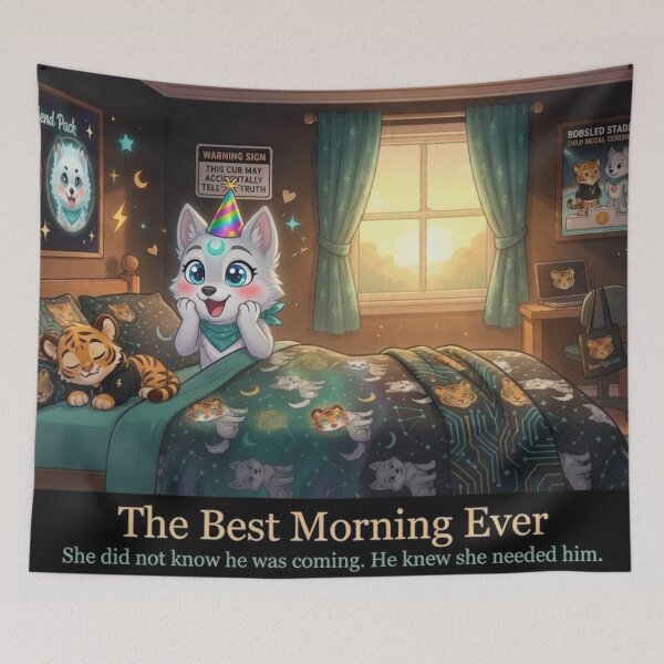 Item preview, Cute Wolf Tiger Girls Bedroom Decor Set Animal Pattern Poster Kids Room Gift NeoTigLuna designed and sold by NeoTigLuna.