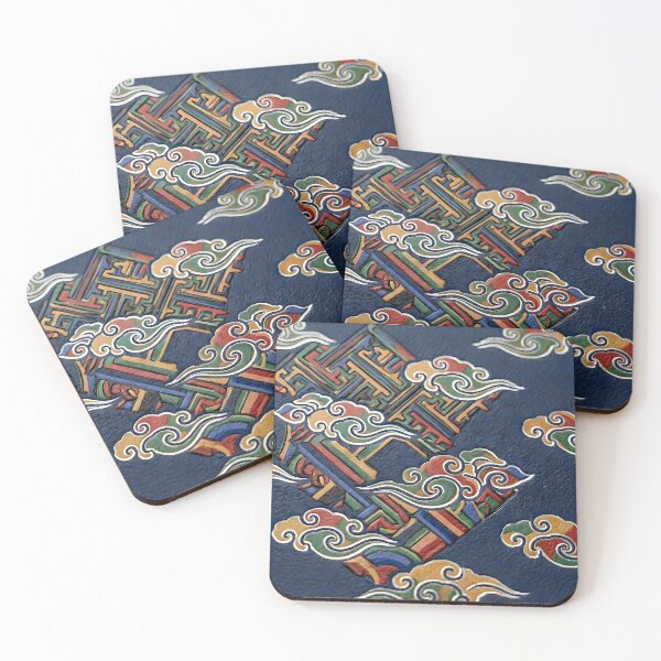 Item preview, ​Korean Traditional Dancheong Lotus Pattern - Aesthetic Art designed and sold by SOOstudio73.