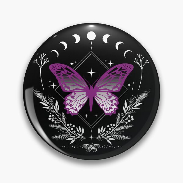 Item preview, Cottagecore Butterfly in Subtle Ace Pride Colors designed and sold by humnoo.