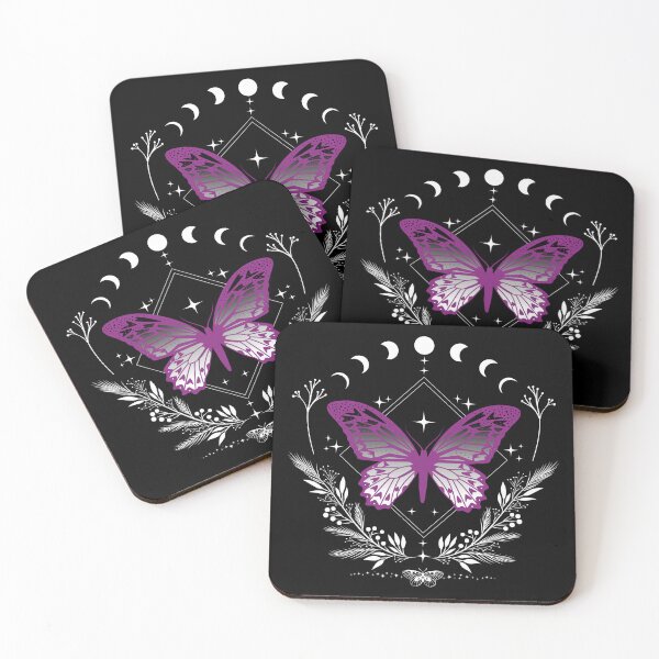 Item preview, Cottagecore Butterfly in Subtle Ace Pride Colors designed and sold by humnoo.