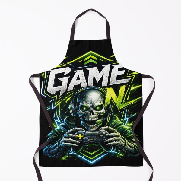 Item preview, GAME ON Skeleton Gamer Sticker | Neon Esports Skull Gaming Design designed and sold by Nusha Creations.
