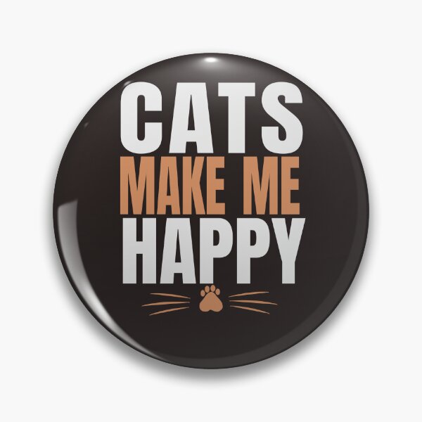 Item preview, Cats Make Me Happy Typography Cat Lover T-Shirt designed and sold by HeartAndArtShop.