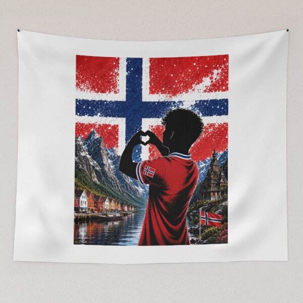 Artikelvorschau, Norway Pride Heart Hands Art entworfen und verkauft von BagFactoryUK.