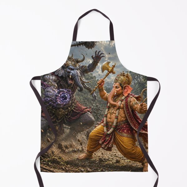 Item preview, ord Ganesha Defeats Gajamukhasura Series – The Battle of Wisdom and Pride. The Great Battle – Wisdom Triumphs Over Arrogance designed and sold by Homyar.