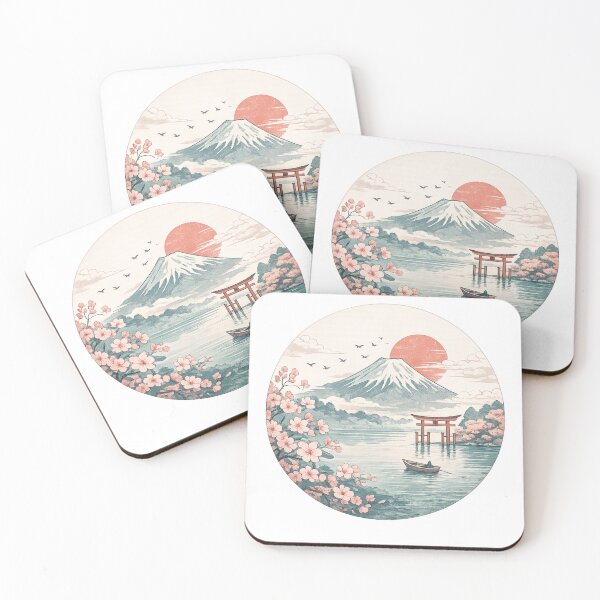 Item preview, Tranquil Mount Fuji | Japanese Lake & Sakura Landscape | Zen Wall Art designed and sold by Kevin Shearer.