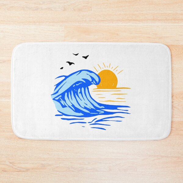 Item preview, Sketch Retro Ocean Wave Sunset Minimalist Beach Art designed and sold by muhammadkhafidh.