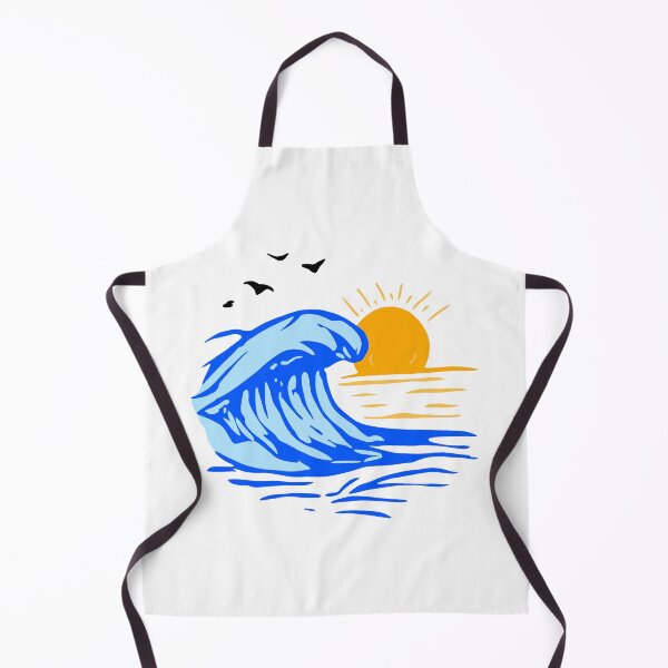 Item preview, Sketch Retro Ocean Wave Sunset Minimalist Beach Art designed and sold by muhammadkhafidh.