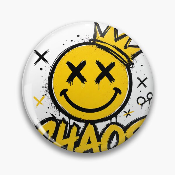 Item preview, Chaos – Edgy Crowned Smiley Face designed and sold by AVINN-SENPAI.
