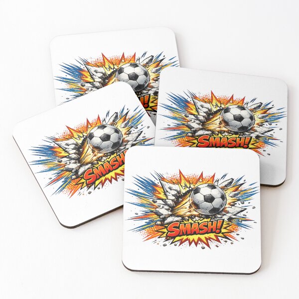 Item preview, Kick Hard Comic Football Action Design designed and sold by NovaMoodCo.
