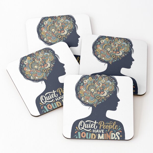 Item preview, Quiet People Have Loud Minds Introvert Quote T-Shirt designed and sold by softmind studio.
