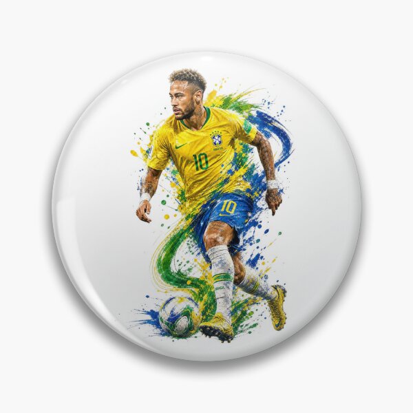 Item preview, Brazil Samba Magician Paint Splatter Soccer Art designed and sold by mo-carnival.