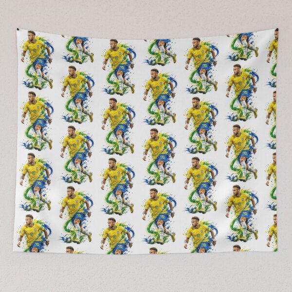 Item preview, Brazil Samba Magician Paint Splatter Soccer Art designed and sold by mo-carnival.