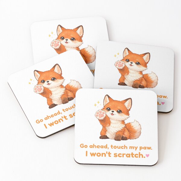 Item preview, Go Ahead Touch My Paw, I Won’t Scratch – Cute Kawaii Fox Lover Design designed and sold by Keep-Healing.