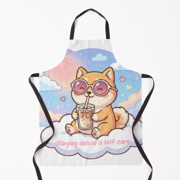 Item preview, Staying Delulu is Self-Care - Aesthetic Shiba Inu designed and sold by DeluluSupply.