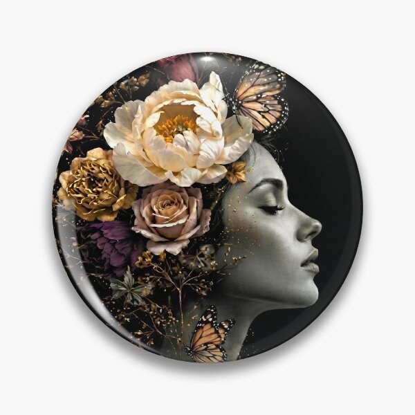 Item preview, Quietly Blooming - Floral Monarch Butterfly Portrait designed and sold by IXM_CREATION.