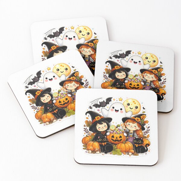 Item preview, Cute Halloween Kids & Ghost Sticker PNG | Kawaii Witch Girls with Pumpkins | Autumn Cartoon | Transparent PNG designed and sold by ashwin131.