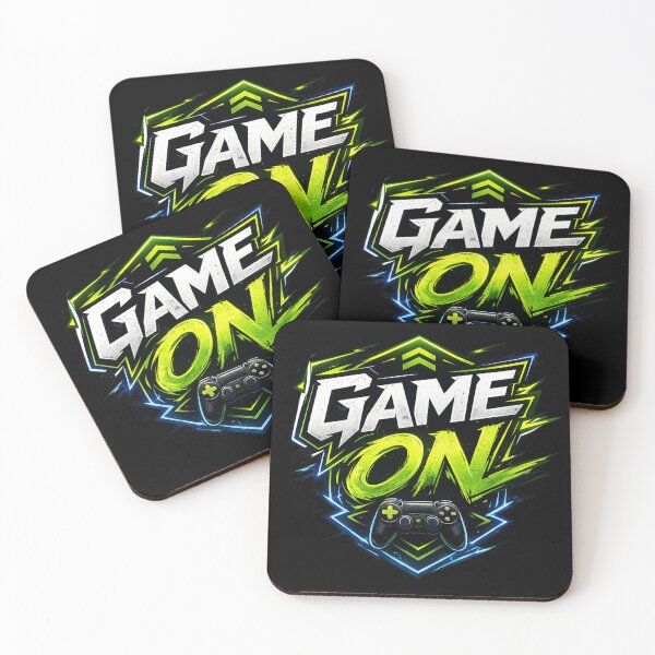 Artikelvorschau, GAME ON Neon Gaming Logo Aufkleber | Retro Arcade Esports Design entworfen und verkauft von StickyDelights.