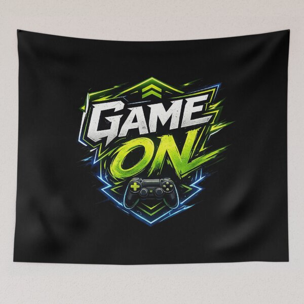 Item preview, GAME ON Neon Gaming Logo Sticker | Retro Arcade Esports Design designed and sold by StickyDelights.