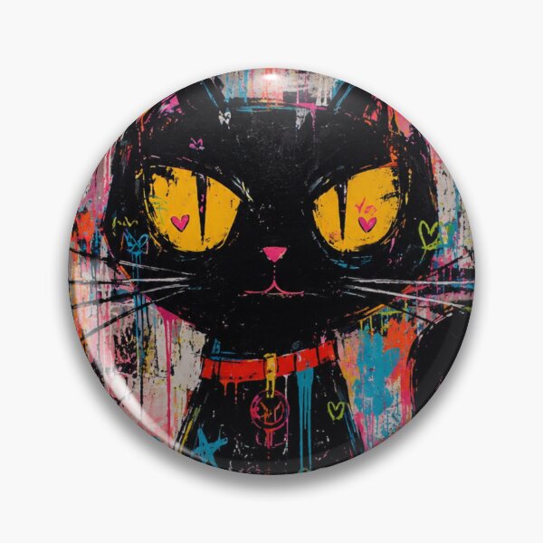 Item preview, Midnight Society – Urban Graffiti Black Cat Art designed and sold by Peanutspixel.