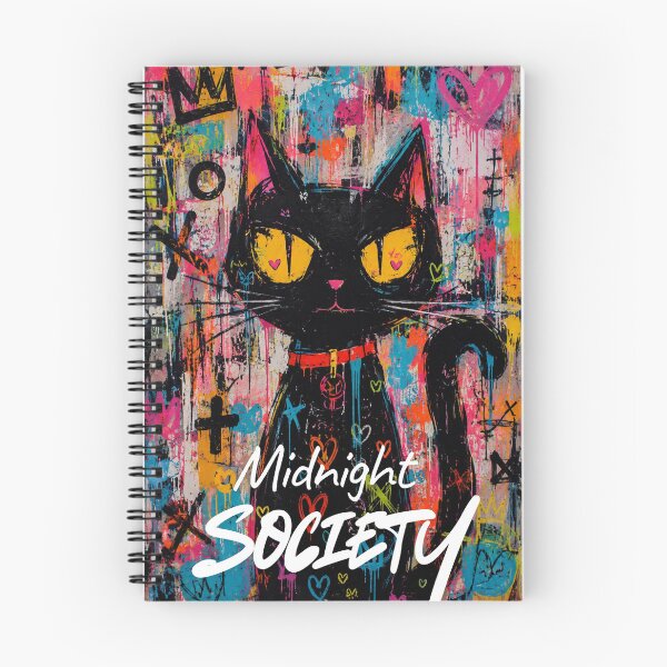 Item preview, Midnight Society – Urban Graffiti Black Cat Art designed and sold by Peanutspixel.