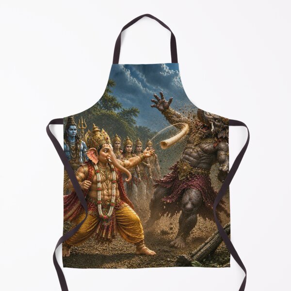 Item preview, Lord Ganesha Defeats Gajamukhasura Series – The Divine Sacrifice. The Broken Tusk – Lord Ganesha's Divine Sacrifice designed and sold by Homyar.